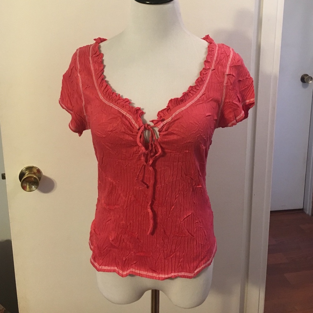 Rosebud Pink Ruffled Top